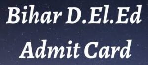 Bihar DELED Dummy Admit Card 2024 Download